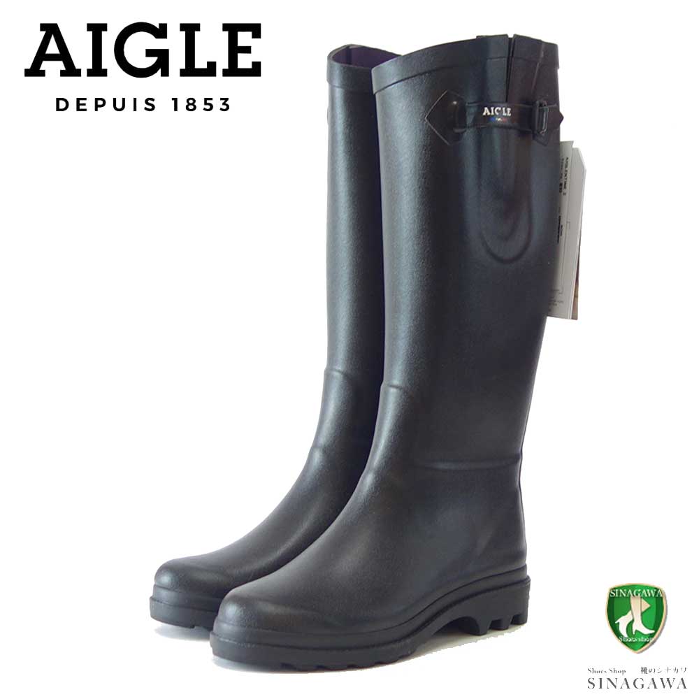 エーグル AIGLE ZZF8880 009 ノワール ブラック(レディース) エーグランティーヌ ラバーブーツ ロング 防水ブーツ ラバーソール フランス製 「靴」