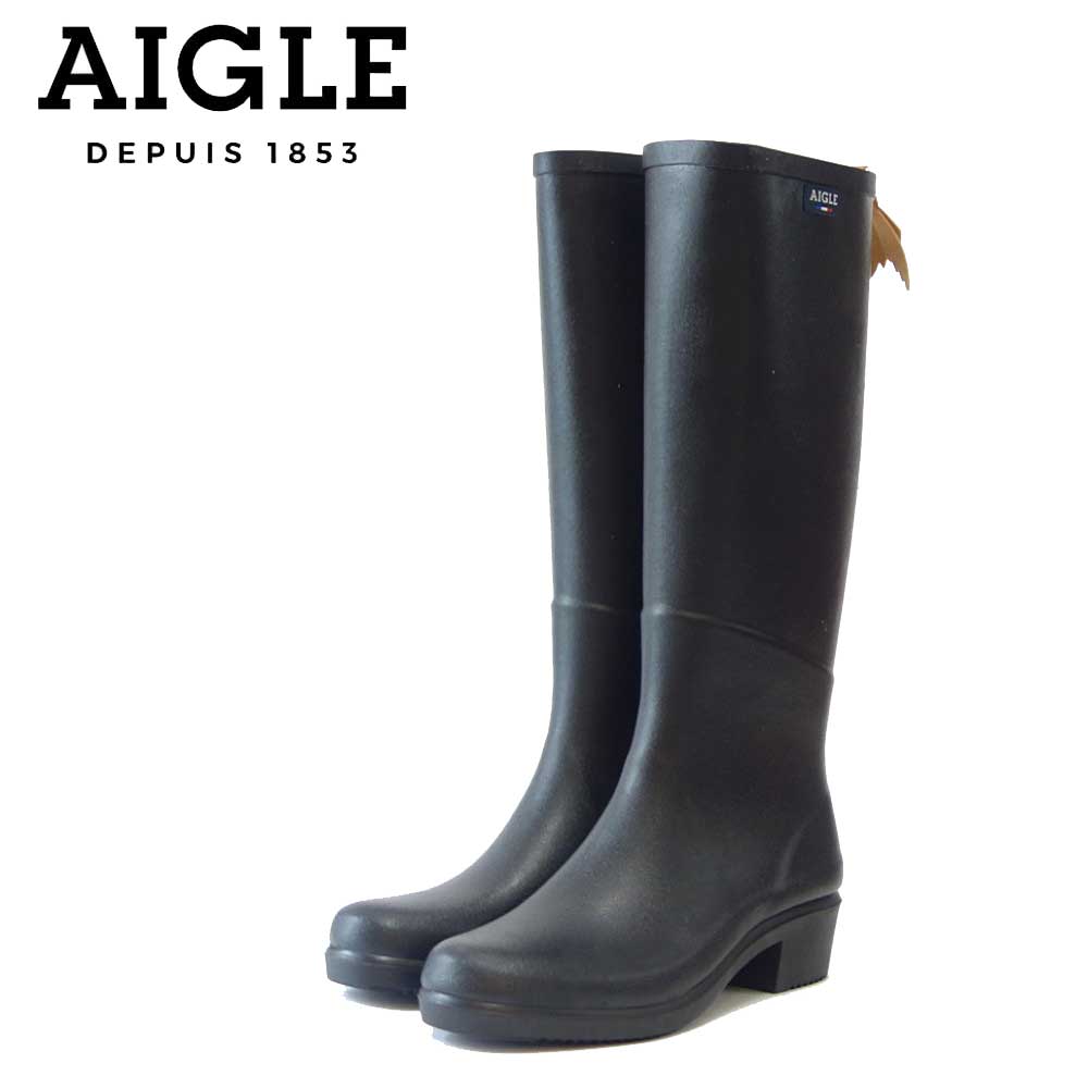 エーグル AIGLE ZZF8888 009 ブラック(レディース) ミスジュリエットA ラバーブーツ ロング 防水ブーツ ラバーソール フランス製 「靴」