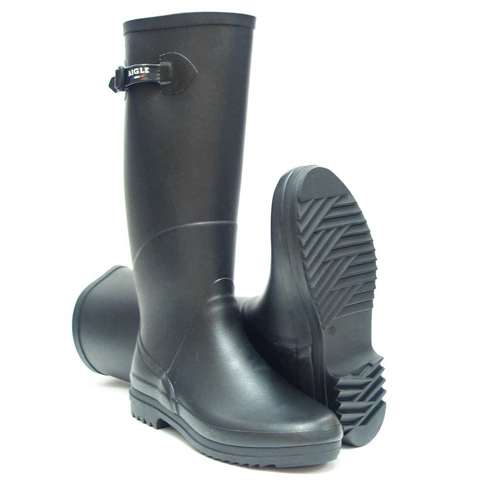 エーグル AIGLE シャンタベル2 ラバーブーツ ZZF8892 009 ブラック(レディース) ロング 防水ブーツ ラバーソール フランス製 「靴」