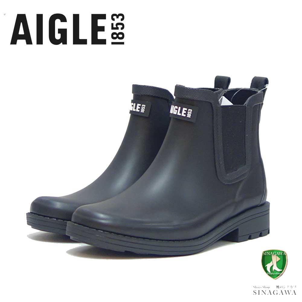 エーグル AIGLE ZZFNA61 00A ブラック つや消し(レディース) カーヴィル 2 ラバーブーツ 防水ブーツ ラバーソール サイドゴア 「靴」