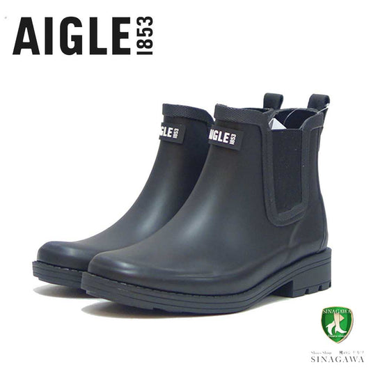 エーグル AIGLE ZZFNA61 00A ブラック つや消し(レディース) カーヴィル 2 ラバーブーツ 防水ブーツ ラバーソール サイドゴア 「靴」
