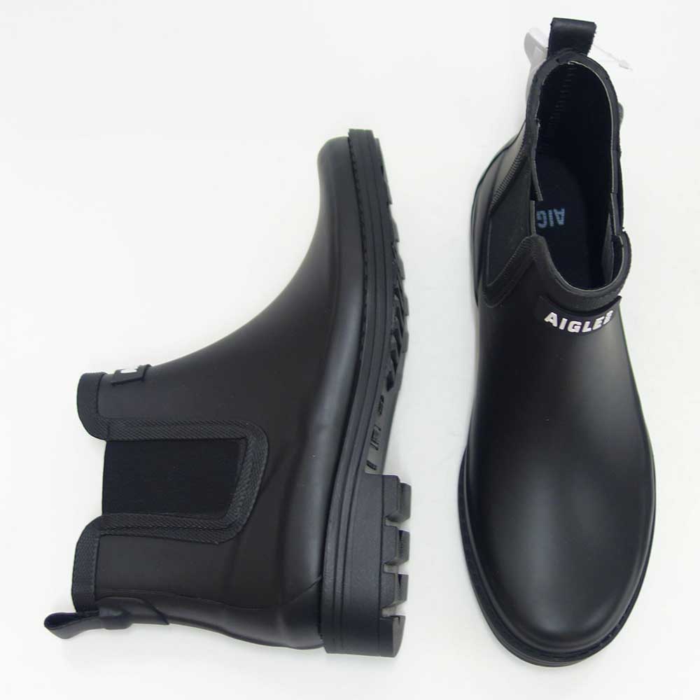 エーグル AIGLE ZZFNA61 00A ブラック つや消し(レディース) カーヴィル 2 ラバーブーツ 防水ブーツ ラバーソール サイドゴア 「靴」
