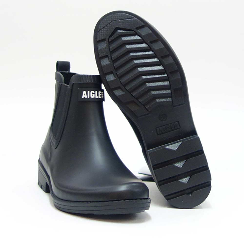 エーグル AIGLE ZZFNA61 00A ブラック つや消し(レディース) カーヴィル 2 ラバーブーツ 防水ブーツ ラバーソール サイドゴア 「靴」