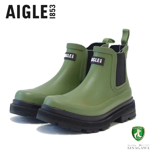 エーグル AIGLE ZZFNA08 006 オリーブ(レディース) WOMEN'S ソフトレインラバーブーツ 防水ブーツ ラバーソール サイドゴア 「靴」