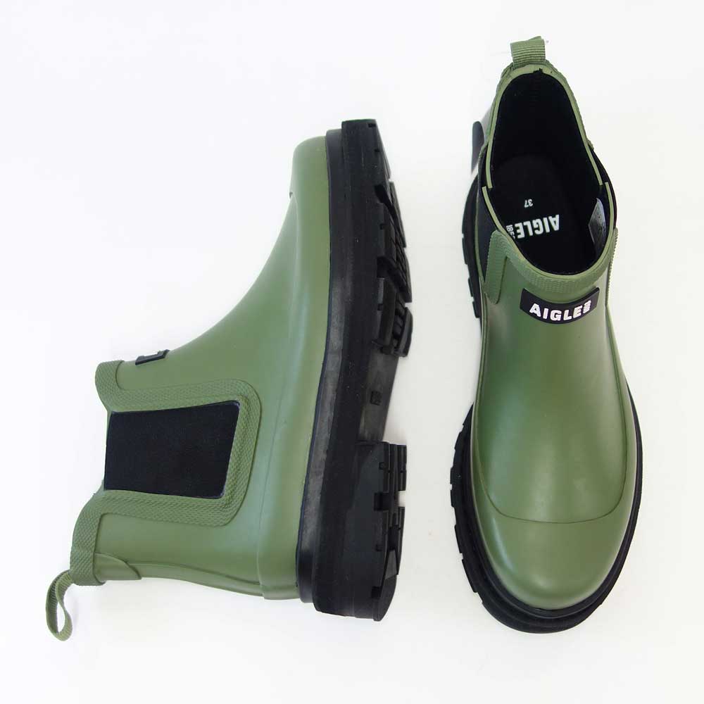 エーグル AIGLE ZZFNA08 006 オリーブ(レディース) WOMEN'S ソフトレインラバーブーツ 防水ブーツ ラバーソール サイドゴア 「靴」