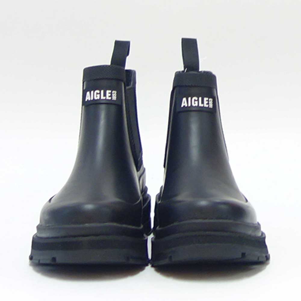 エーグル AIGLE ZZHNB06 004 ブラック(メンズ) MEN'S ソフトレインラバーブーツ 防水ブーツ ラバーソール サイドゴア 「靴」