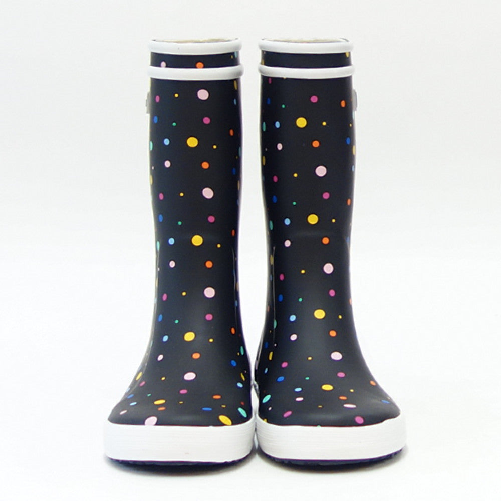 エーグル AIGLE ZZJR119 00V ロリーポップ テーマ ラバーブーツ カラー:ポワ/ムルティコ(キッズ) ハーフ 防水ブーツ ラバーソール レインブーツ 長靴 「靴」