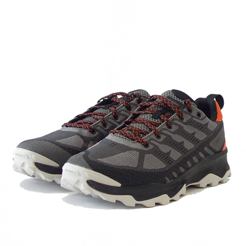 メレル MERRELL (メンズ)スピード エコ ウォータープルーフ 036999 チャコール/タンジェリン 防水メンブレン内蔵 アウトドアシューズ ウォーキング 通気性メッシュ「靴」