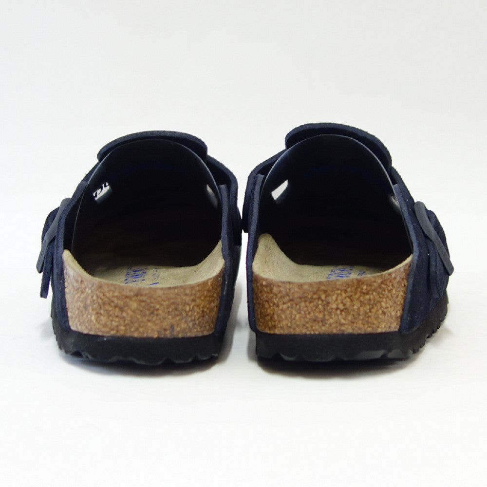 ビルケンシュトックBIRKENSTOCKBostonSFB(ボストン)1023865ソフトフットベッドレディース幅狭(ナローフィット)(スエードレザー/ネイビー)サボクロッグドイツ製快適サンダル「靴」