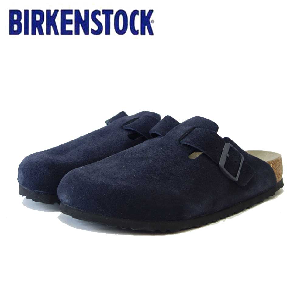 ビルケンシュトック BIRKENSTOCK Boston SFB(ボストン ソフトフットベッド)メンズ 幅広(レギュラーフィット) 1023910(スエードレザー/ネイビー) サボ クロッグ ドイツ製快適サンダル 「靴」