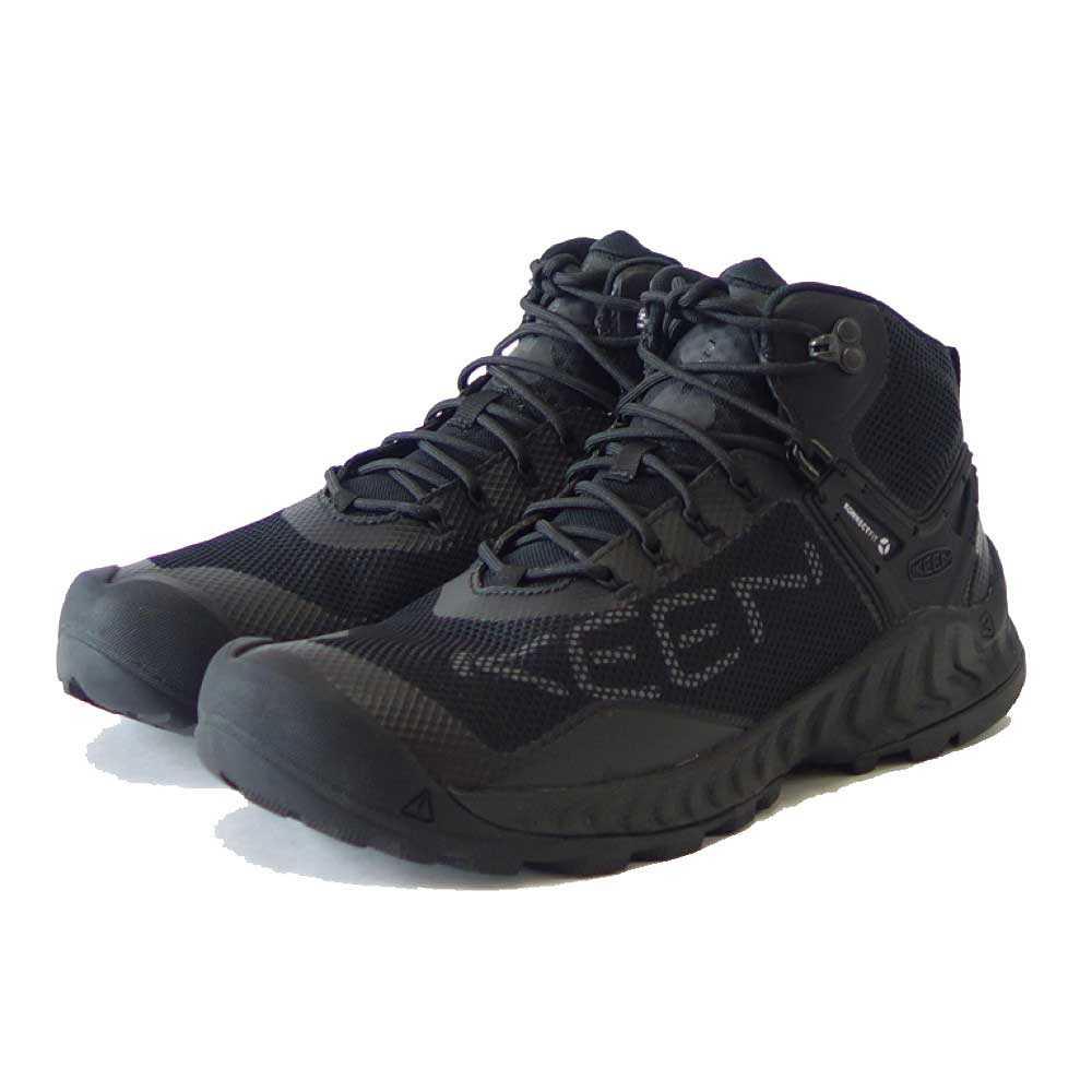 KEEN キーン NXIS EVO WP 1027191 ネクシス エヴォ ミッド ウォータープルーフ カラー:ブラック ライトハイキングシューズ ウォーキング トレッキング トラベル(メンズ)「靴」