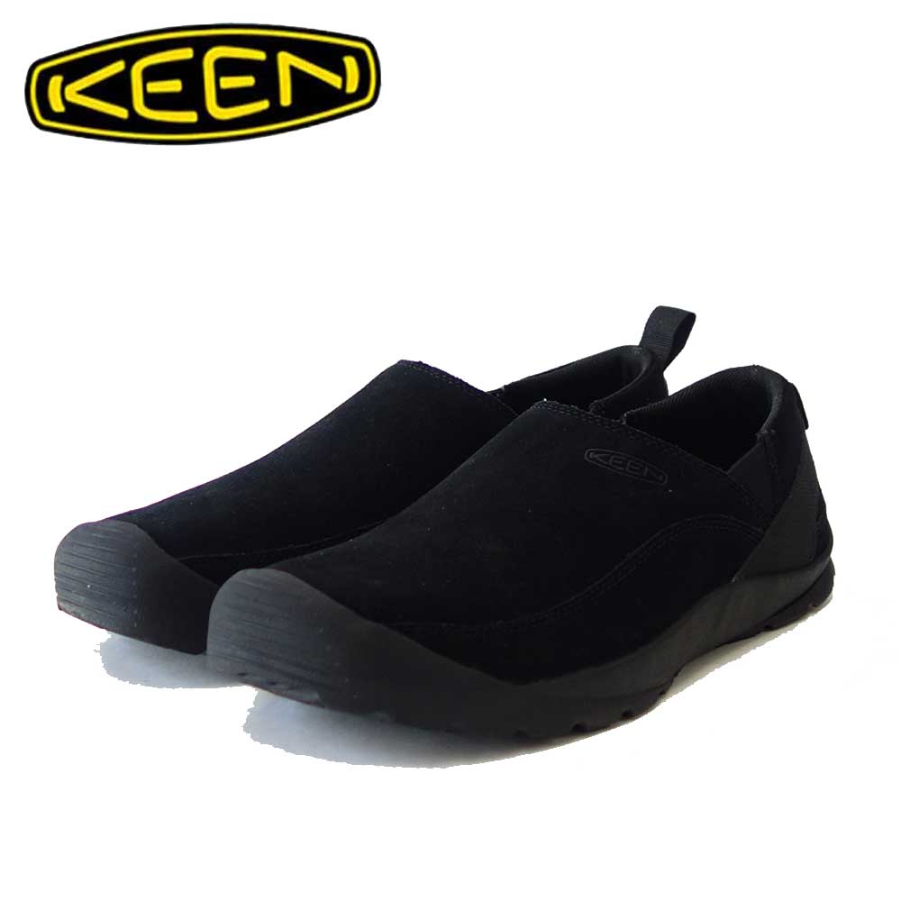 KEEN キーン JASPER SLIP-ON ジャスパー スリップオン スニーカー 1027881(メンズ)カラー:Black/Black アウトドアスニーカー ウォーキングシューズ 天然皮革 本革 スエード「靴」