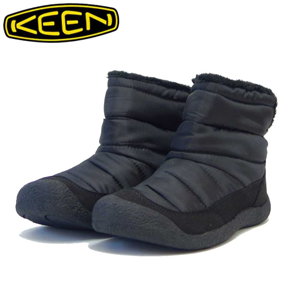 キーン KEEN ハウザー フォールドダウン ブーツ 1027929 ブラック(レディース) ソフトなナイロン素材 温かみのあるスリッポンブーツ「靴」