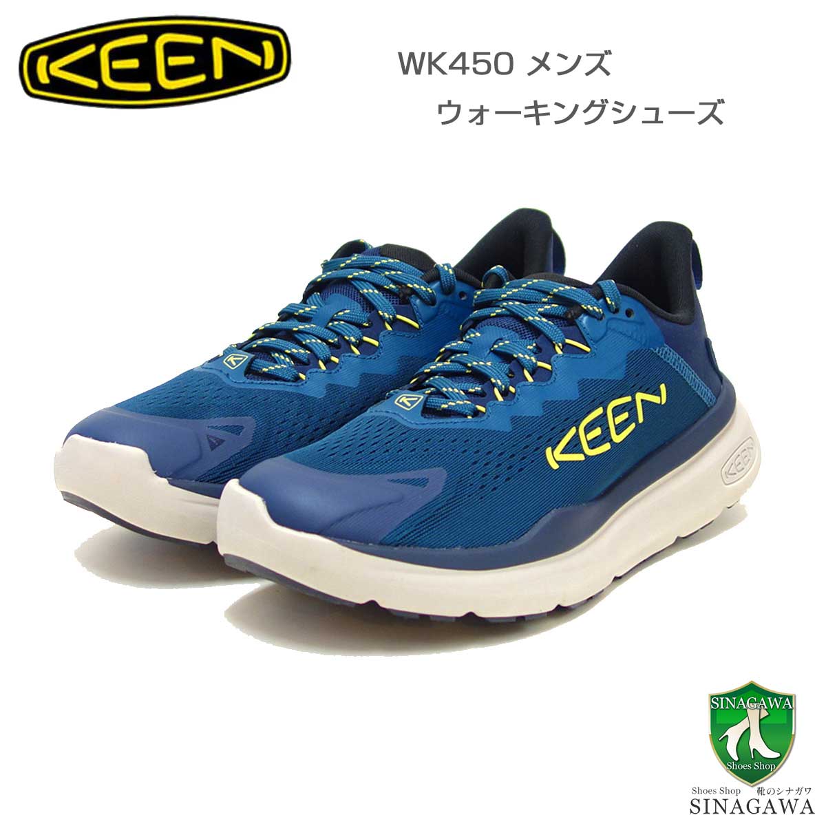 KEEN キーン WK450 1028912 ダブルケー450 ウォーキングシューズ カラー：Legion Blue/Evening Primrose  ウォーキング （メンズ）「靴」