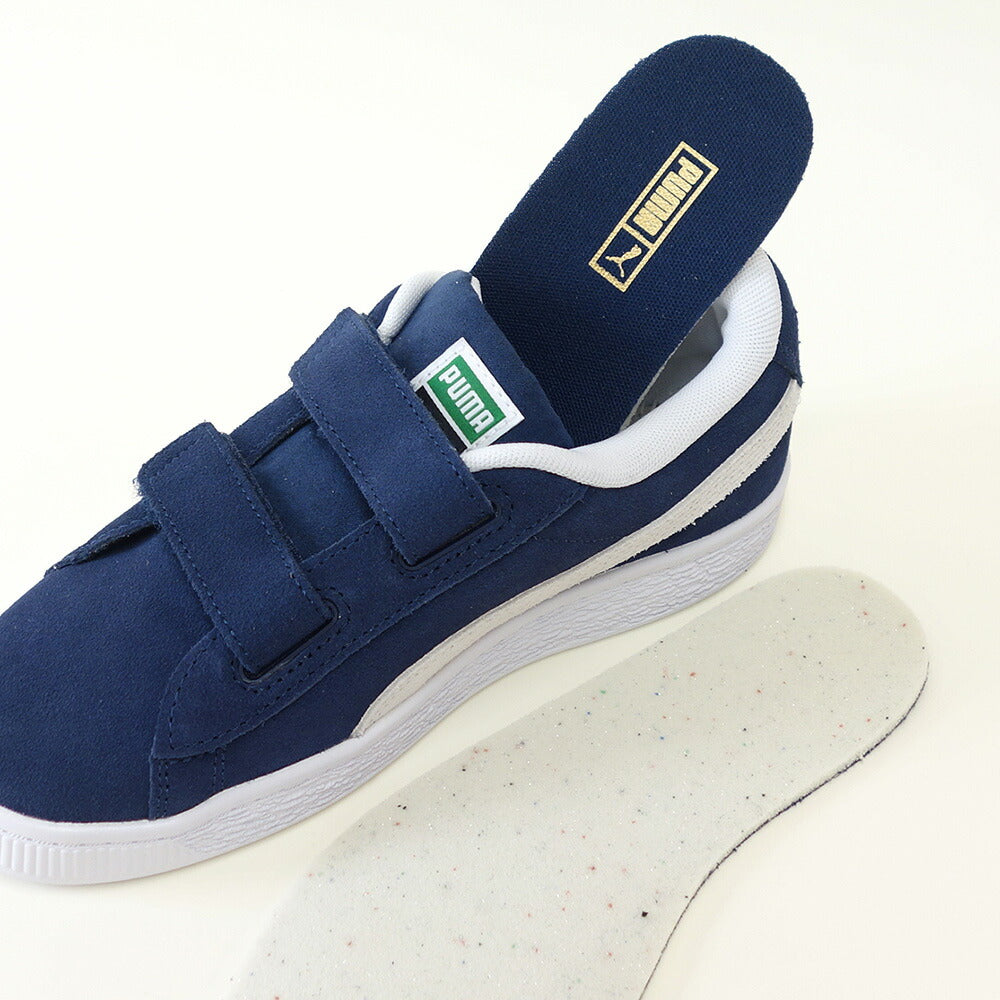 PUMAプーマ38056303(キッズ)スウェードクラシックストラップPSカラー:ピーコート/ホワイト子供靴「靴」