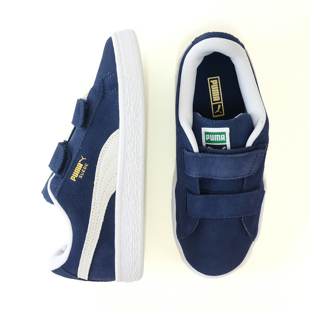 PUMAプーマ38056303(キッズ)スウェードクラシックストラップPSカラー:ピーコート/ホワイト子供靴「靴」
