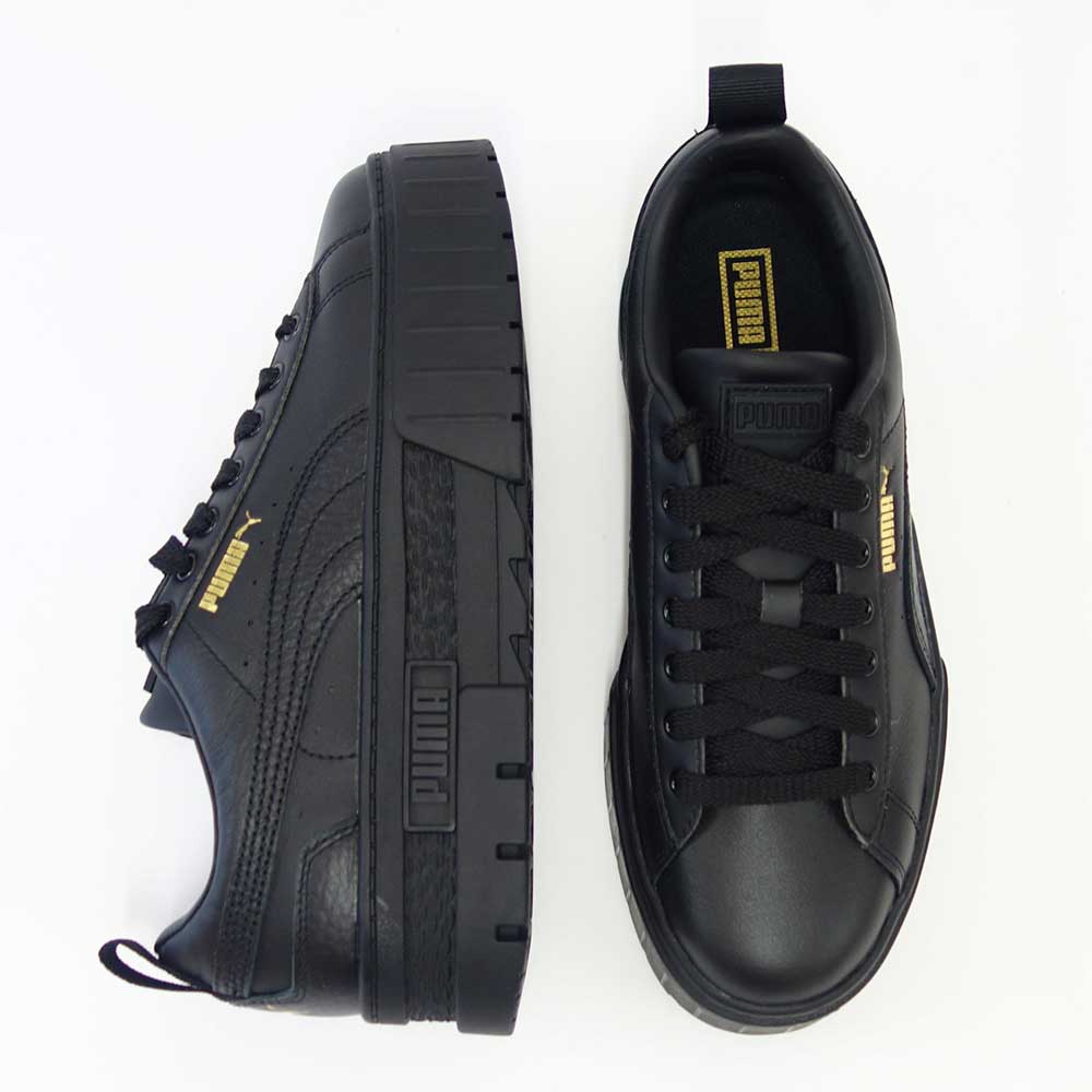 プーマPUMAメイズクラシックウィメンズ38420902ブラック(レディース)スムースレザー厚底ローカットシューズ「靴」