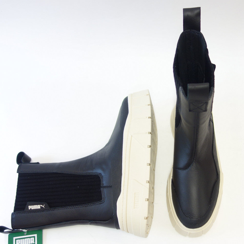 プーマPUMAメイズスタックチェルシーウィンターブーツ39320103ブラック(レディース)厚底サイドゴアブーツ「靴」