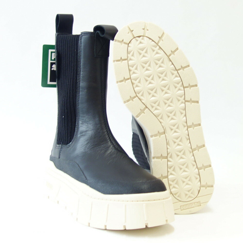 プーマPUMAメイズスタックチェルシーウィンターブーツ39320103ブラック(レディース)厚底サイドゴアブーツ「靴」