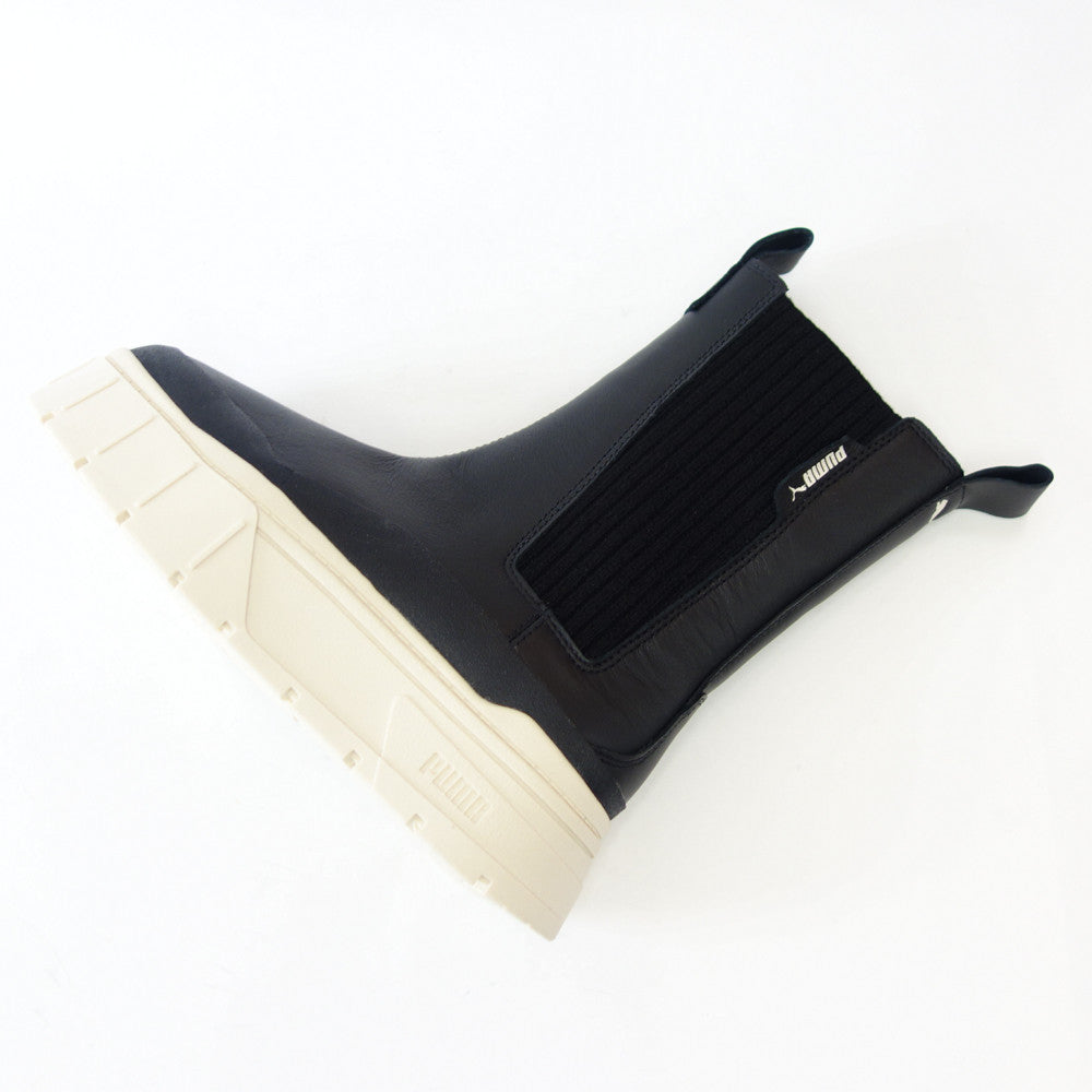 プーマPUMAメイズスタックチェルシーウィンターブーツ39320103ブラック(レディース)厚底サイドゴアブーツ「靴」