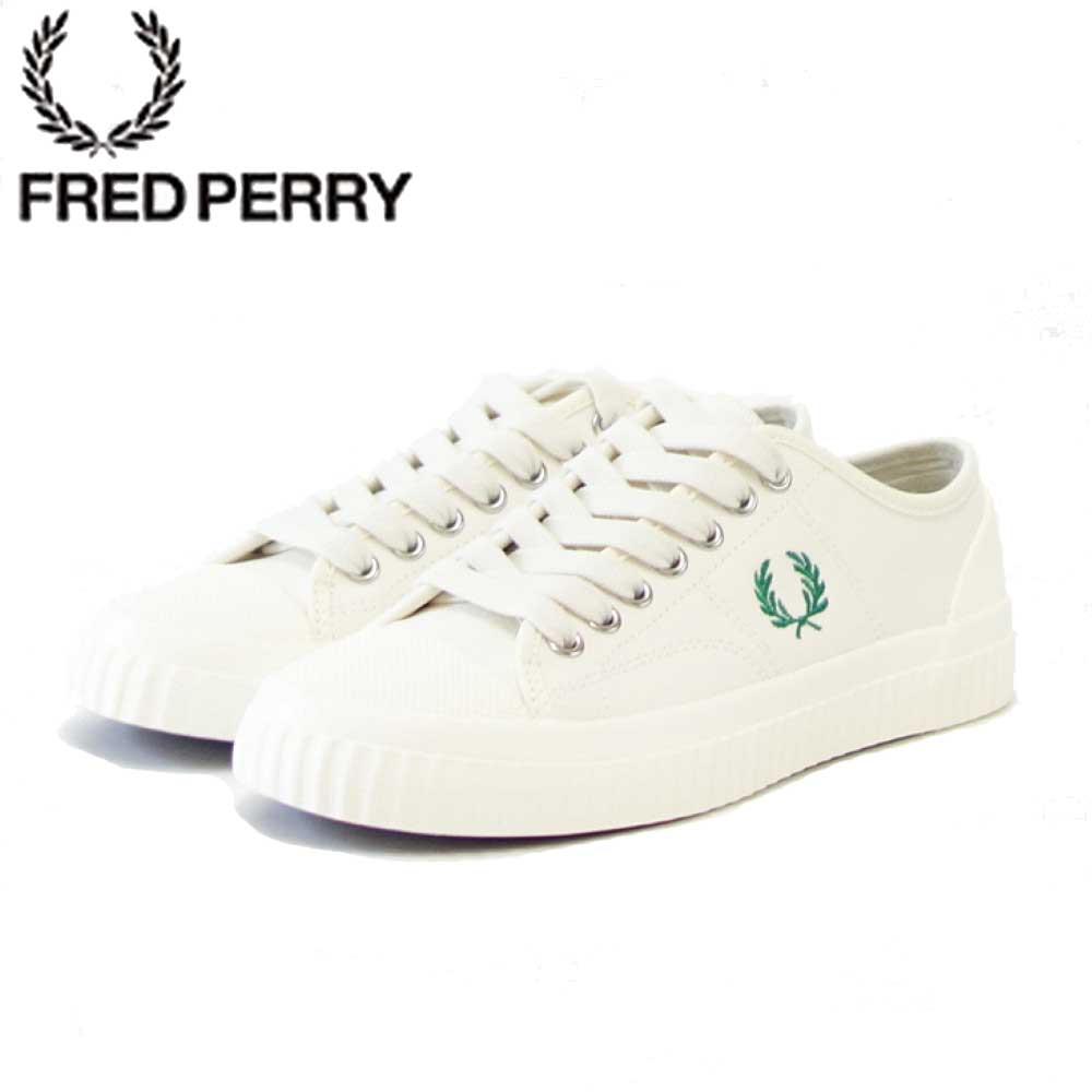FRED PERRY フレッドペリー B4365 D06(ユニセックス)HUGHES LOW Canvas カラー:LIGHT ECRU キャンバス ローカットスニーカー テニスシューズ 「靴」