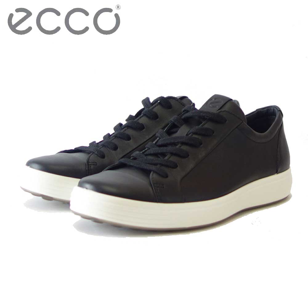 エコー ECCO SOFT 7 MEN'S SPORTS CLASSIC SNEAKER ブラック 47036401001(メンズ)天然皮革 ウォーキング シューズ コンフォート レザースニーカー 「靴」