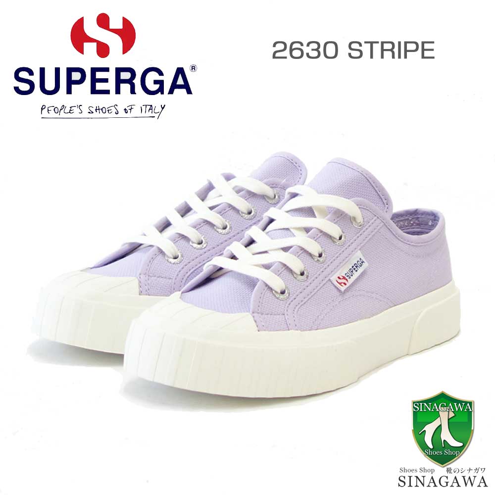 スペルガSUPERGA2630STRIPE(ユニセックス)VIOLETLILLA-FAVORIO(4s00grt0ach)ナチュラルキャンバススニーカーミリタリー「靴」