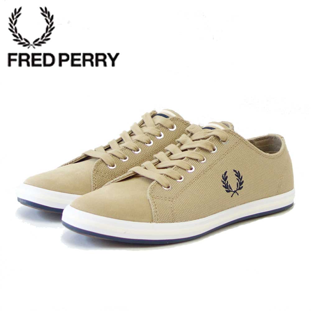 FRED PERRY フレッドペリー B5315 363(ユニセックス)KINGSTON HEAVY CANVAS / SUEDE カラー:Warm Stone 天然皮革 ローカットスニーカー テニスシューズ 「靴」