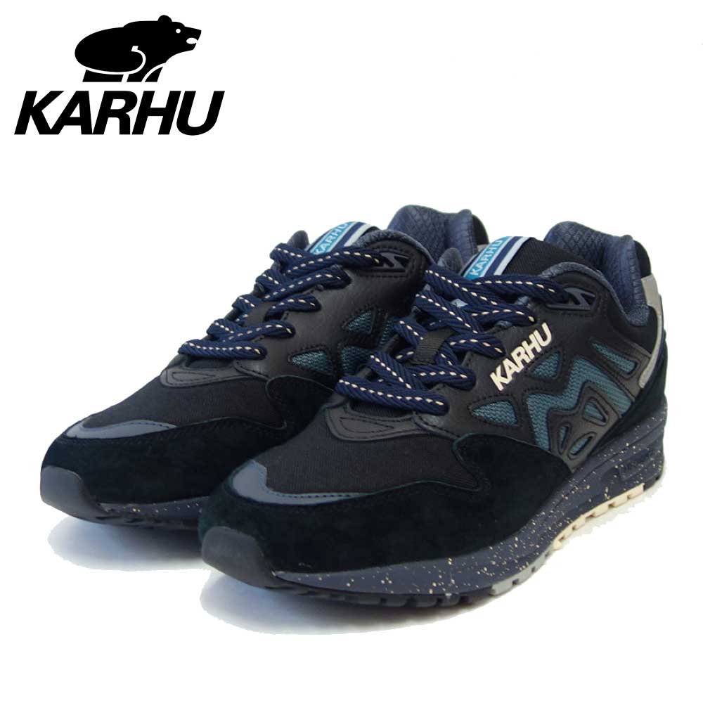 カルフ KARHU KH 806056 LEGACY 96(レガシー) カラー:ジェットブラック / STORMY WEATHER (ユニセックス) レザースニーカー エアークッション ウォーキング 「靴」