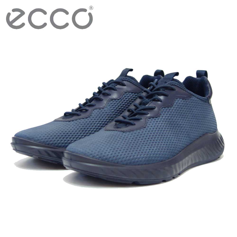エコー ECCO ATH 1F STREET STYLE LEATHER SNEAKERS ネイビー 83490451142(メンズ)天然皮革 ウォーキング シューズ コンフォート レザースニーカー 「靴」