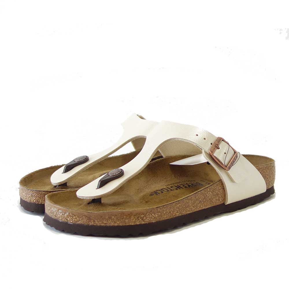 BIRKENSTOCK ビルケンシュトック GIZEH(ギゼ)グレイスフル パールホワイト 943871 (レギュラーフィット 幅広)Birko-Flor レディース サンダル トング ミュール クロッグ コンフォート ドイツ製「正規品」 「靴」