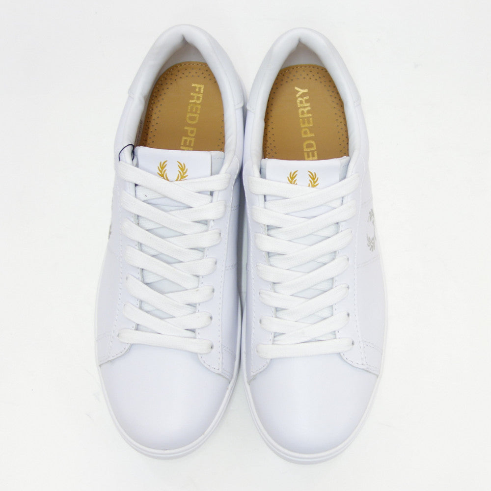 FREDPERRYフレッドペリーB4334200(ユニセックス)SPENCERLEATHER(スペンサーレザー)カラー:ホワイト天然皮革のローカットスニーカー展開サイズ23cm26cm27cm「靴」