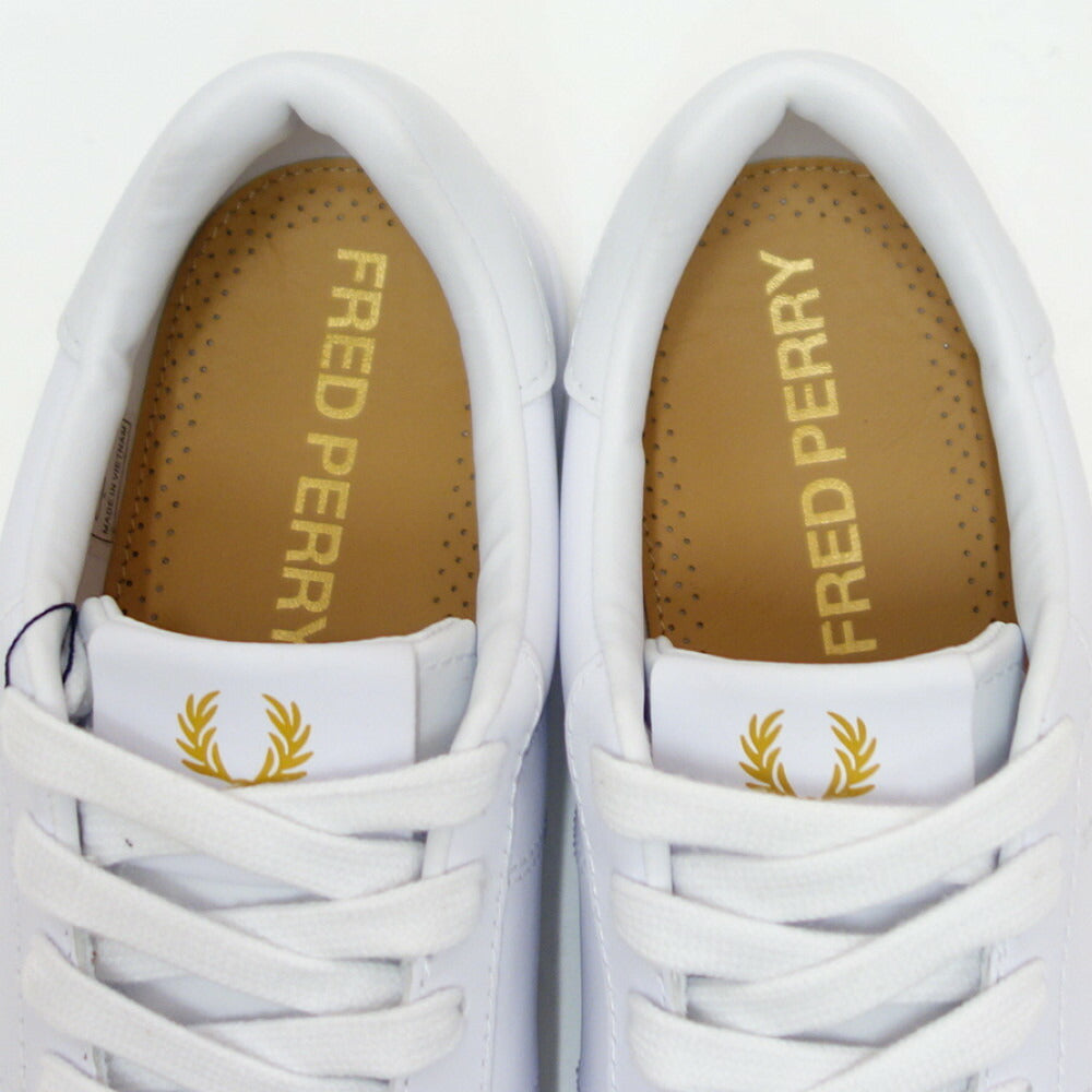 FREDPERRYフレッドペリーB4334200(ユニセックス)SPENCERLEATHER(スペンサーレザー)カラー:ホワイト天然皮革のローカットスニーカー展開サイズ23cm26cm27cm「靴」