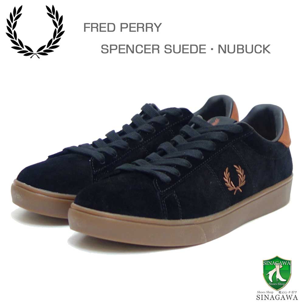 FREDPERRYフレッドペリーB5309S76(ユニセックス)SPENCERSUEDE・NUBUCK(スペンサースエード)カラー:ブラック天然皮革ローカットスニーカー「靴」