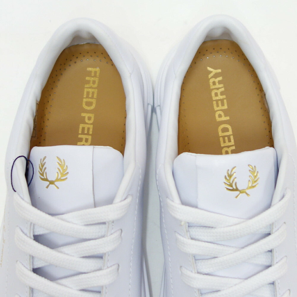 フレッドペリーFREDPERRYB5310100(ユニセックス)B71LEATHERカラー:ホワイトレザースニーカークラシックデザイン「靴」