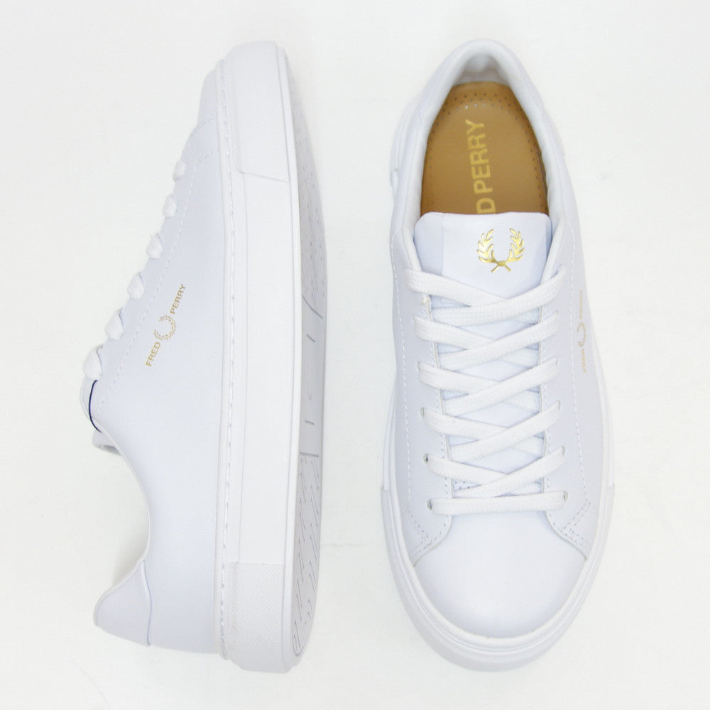 フレッドペリーFREDPERRYB5310100(ユニセックス)B71LEATHERカラー:ホワイトレザースニーカークラシックデザイン「靴」