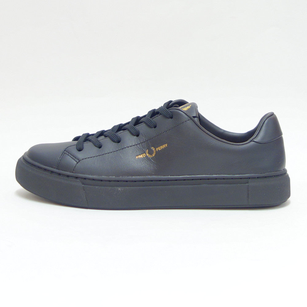 フレッドペリーFREDPERRYB5310774(ユニセックス)B71LEATHERカラー:Black/Goldレザースニーカークラシックデザイン「靴」