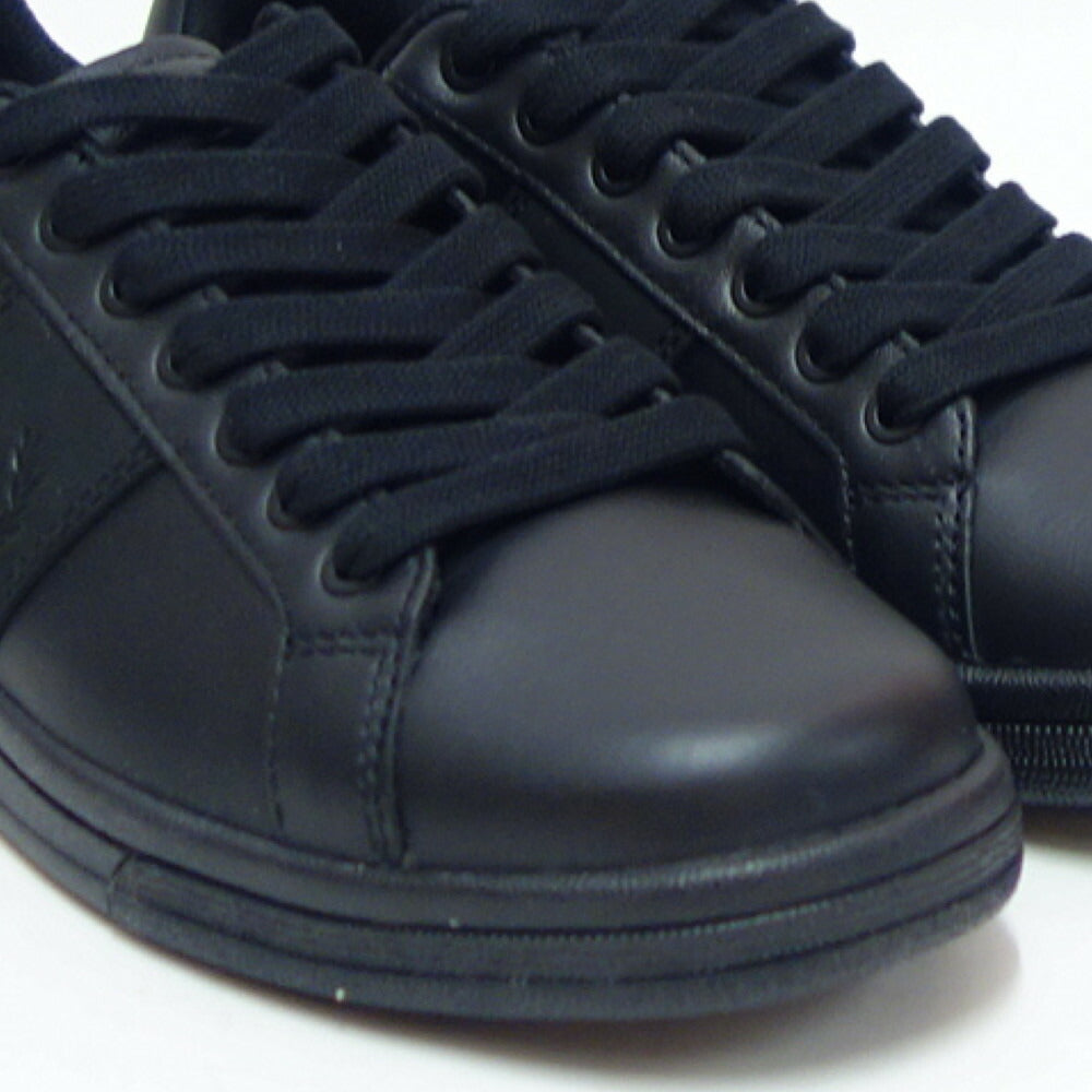 FREDPERRYフレッドペリーB6301102(ユニセックス)B721LEATHERカラー:Black天然皮革のローカットスニーカー「靴」