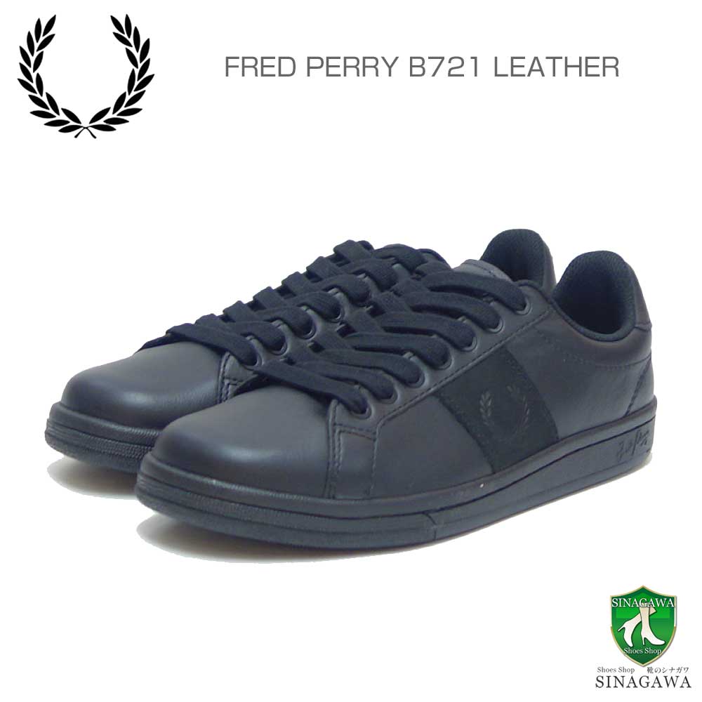 FREDPERRYフレッドペリーB6301102(ユニセックス)B721LEATHERカラー:Black天然皮革のローカットスニーカー「靴」