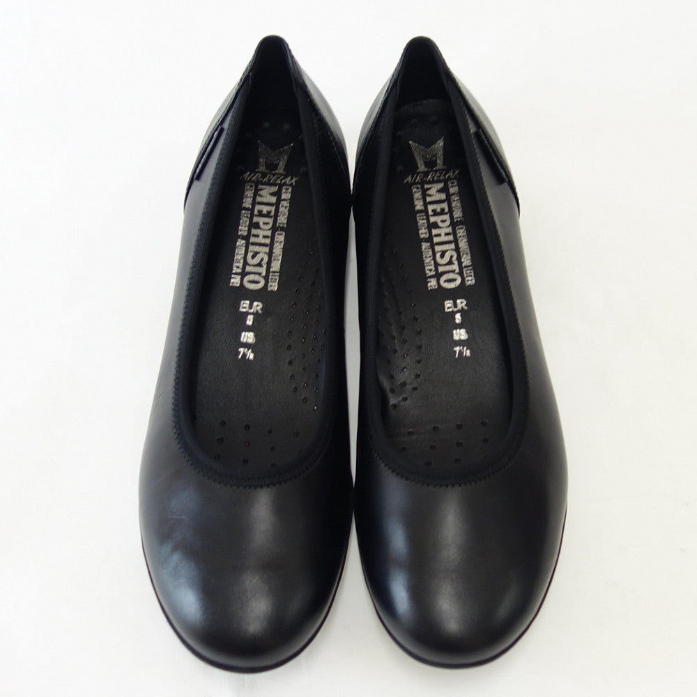 メフィストMEPHISTOEMILIE(エミリー)ブラック天然皮革バレエシューズウォーキングシューズスリッポン(レディース)「靴」正規品快適靴旅行