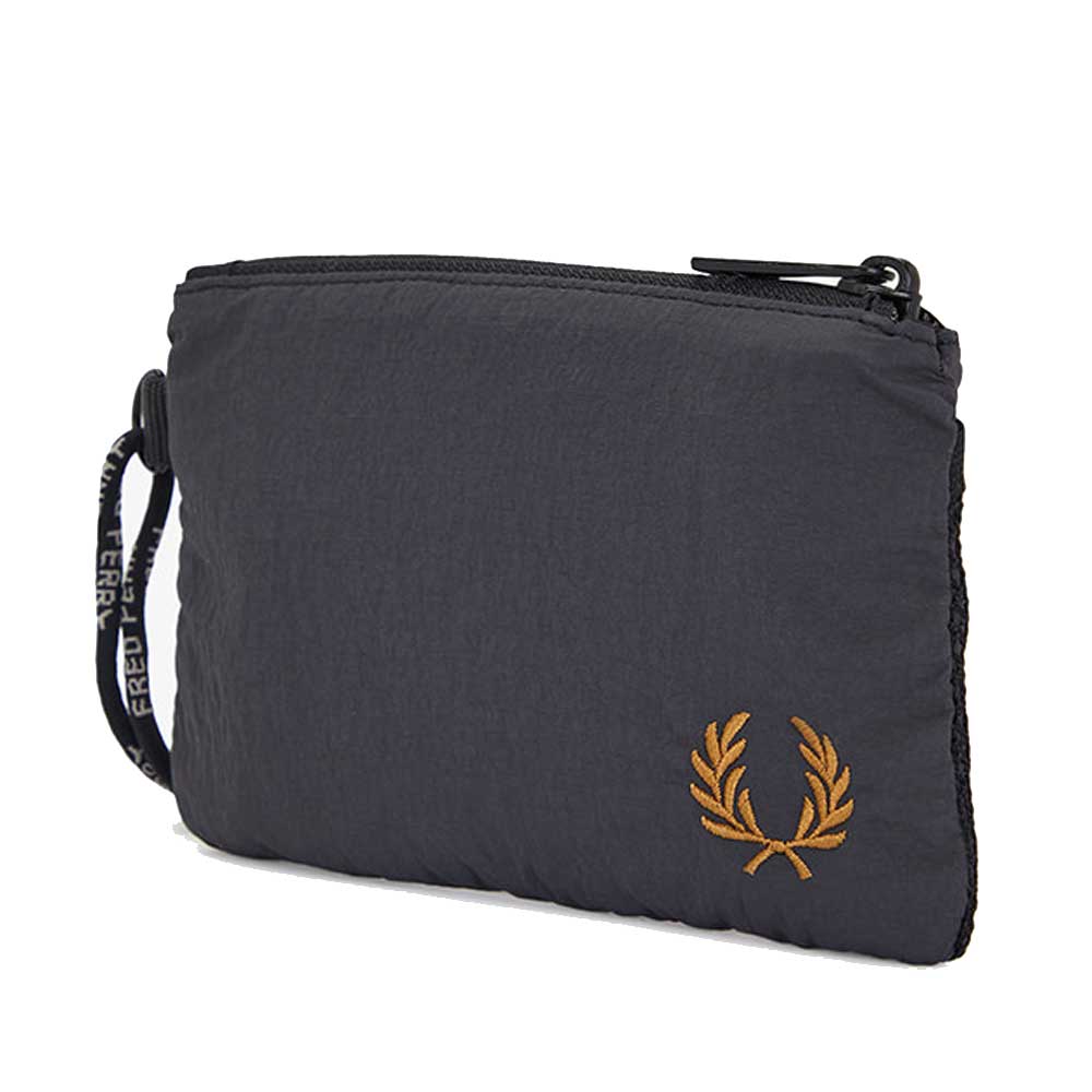 FREDPERRYフレッドペリーCrinkleNylonLanyardPouchL7256297(ANCHORGREY)ポーチサコッシュボディバック