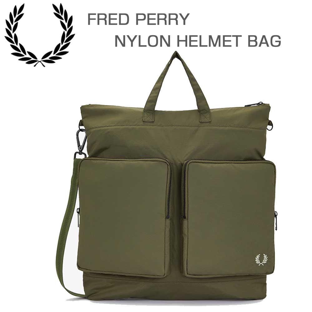 FREDPERRYフレッドペリーNylonHelmetBagL7265v71(UNIFORMGREEN/WARMGREY)ショルダーバッグボディバックハンドバッグ