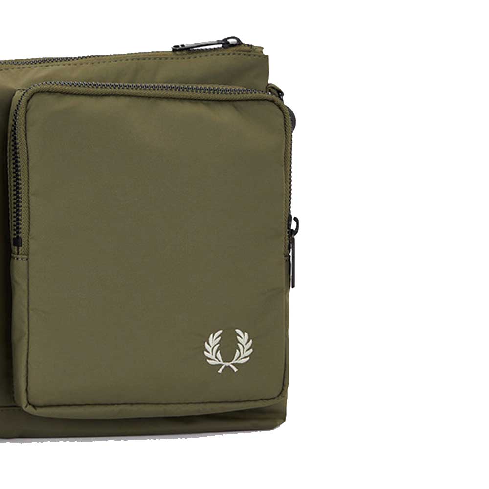 FREDPERRYフレッドペリーNylonPocketSideBagL7270v71(UNIFORMGREEN/WARMGREY)ショルダーバッグボディバックサイドバッグ