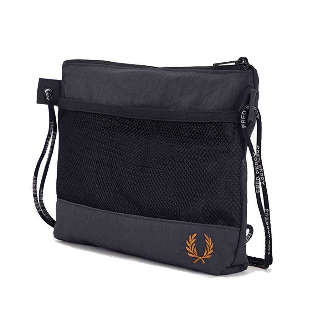 FREDPERRYフレッドペリーCrinkleNylonMeshSacocheBagL7287297(ANCHORGREY)ポーチサコッシュボディバックメッセンジャーバッグ