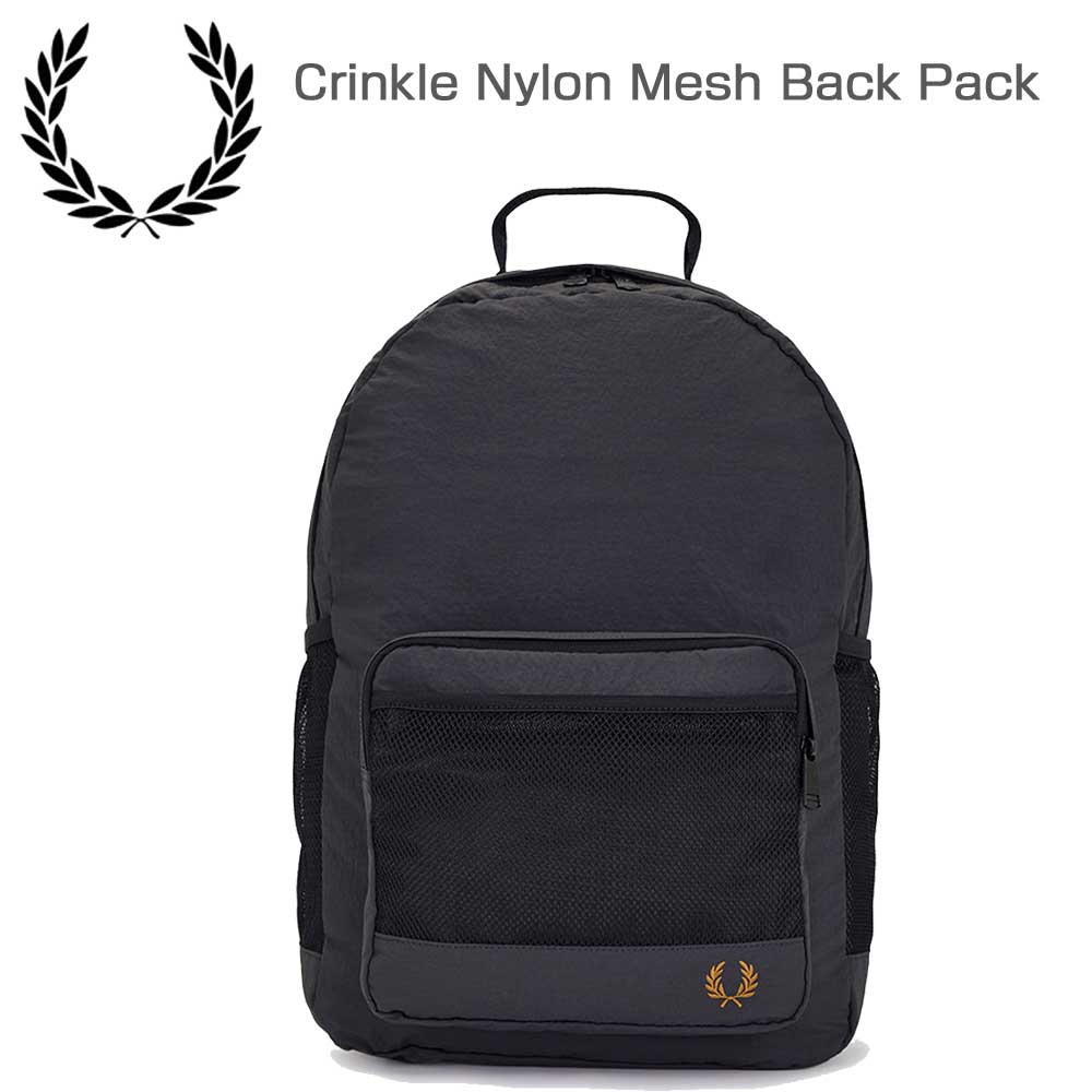 FREDPERRYフレッドペリーCrinkleNylonMeshBackPackL7290297(ANCHORGREY)リュックバックパック