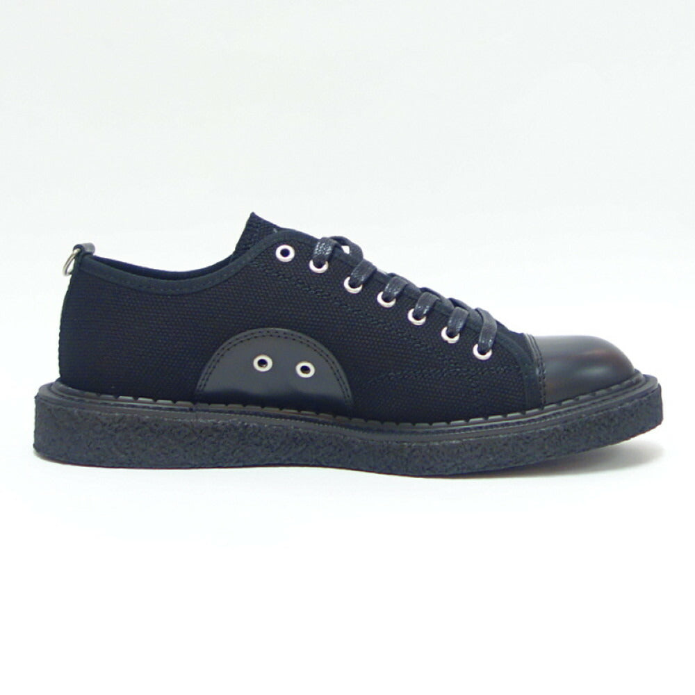 フレッドペリーFREDPERRYSB6335102(ユニセックス)FredPerry×GeorgeCoxMONKEYSHOEHVYCNVSカラー:ブラックレースアップクレープソール「靴」