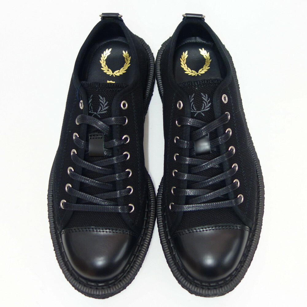 フレッドペリーFREDPERRYSB6335102(ユニセックス)FredPerry×GeorgeCoxMONKEYSHOEHVYCNVSカラー:ブラックレースアップクレープソール「靴」
