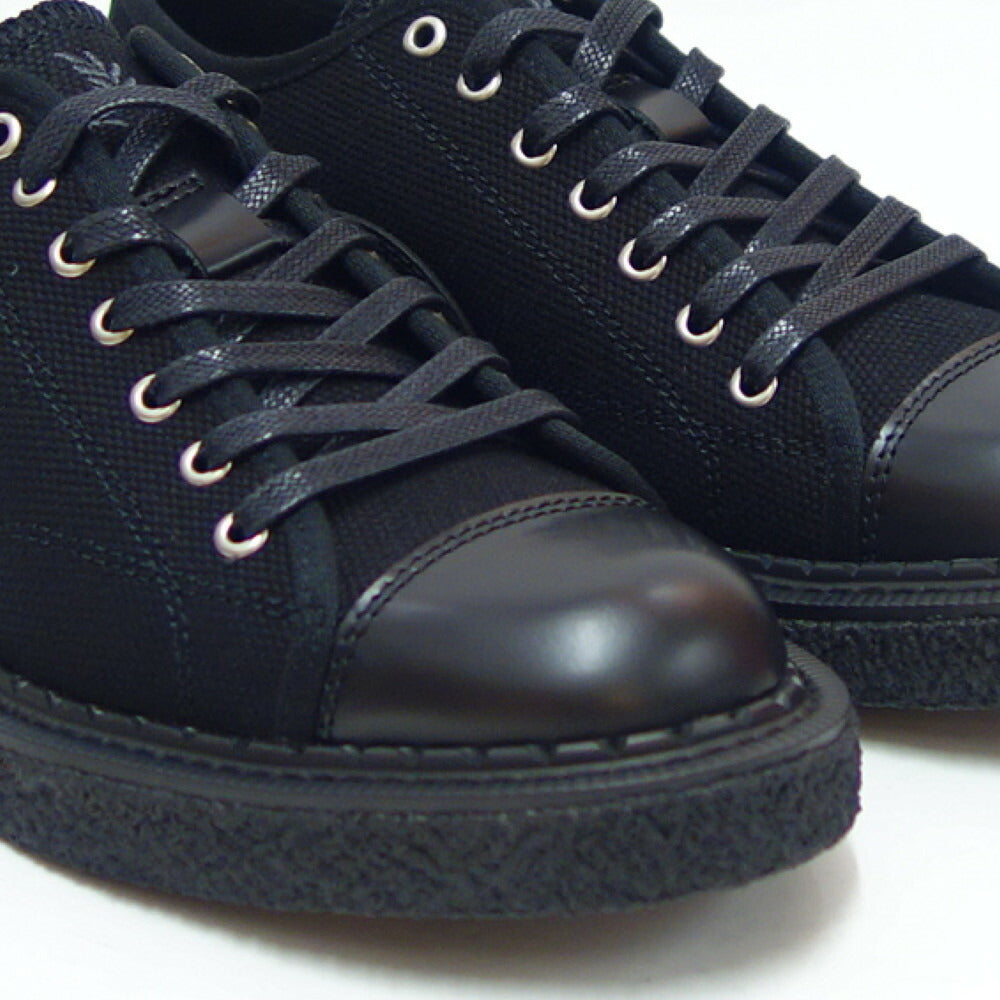 フレッドペリーFREDPERRYSB6335102(ユニセックス)FredPerry×GeorgeCoxMONKEYSHOEHVYCNVSカラー:ブラックレースアップクレープソール「靴」