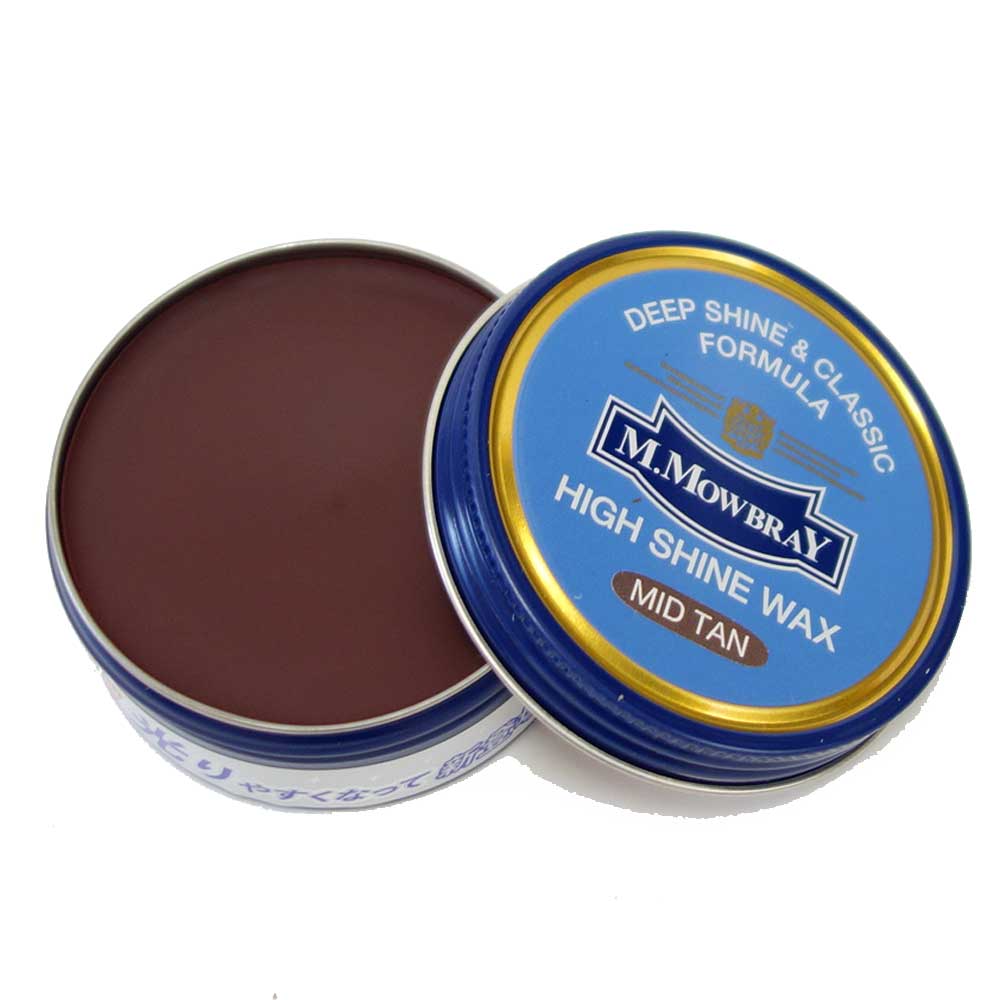 M.MOWBRAY M.モゥブレィ HIGH SHINE WAX(ハイシャインワックス) 簡単ポリッシュ(鏡面仕上げ)缶入り 油性ワックス 強力防水 ツヤ出し モウブレイ R&D