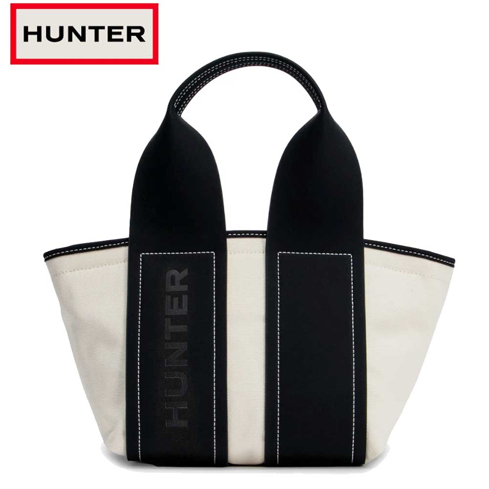 ハンター HUNTER UBS2302CAA リファインド スティッチ キャンバス ミニ トートバック (カラー:ブラック・ナチュラル) トートバッグ ショルダーバッグ ハンドバッグ